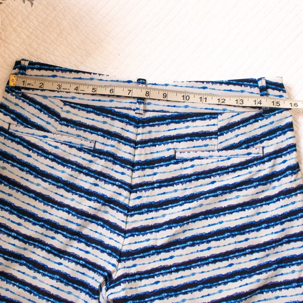 SPANX Blue Striped Sunshine Shorts UPF 50 Pull On Stretch Size M - Picture 5 of 8